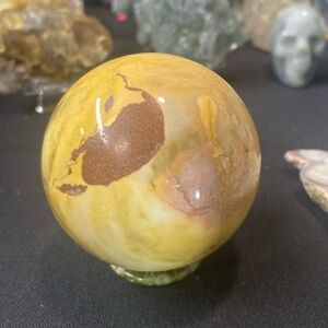 beautiful mookaite sphere mustard and latte colored 260 g